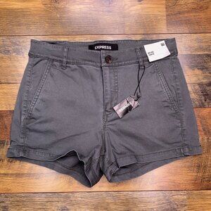 Express Shortie Mid Rise Shorts Womens 00 Green Stretch New